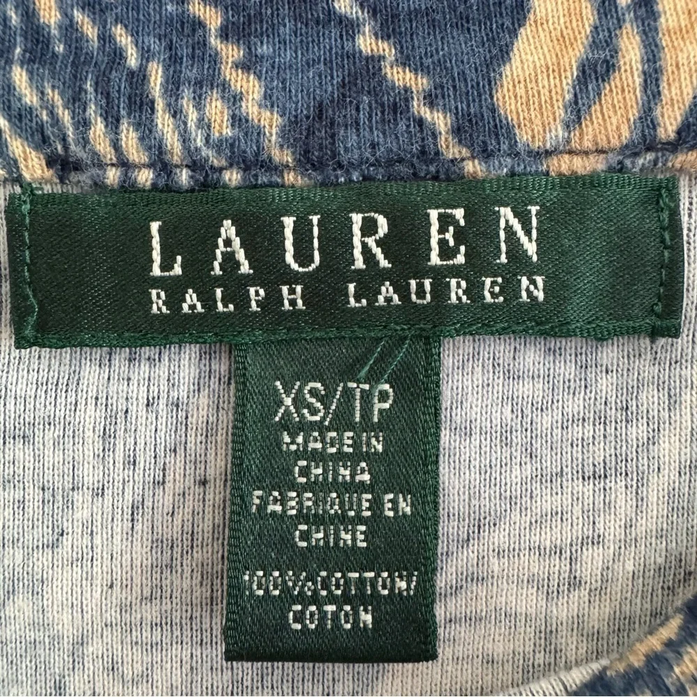 Lauren Ralph Lauren Blue Floral Midi Dress XS